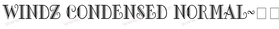 Windz Condensed Normal字体转换